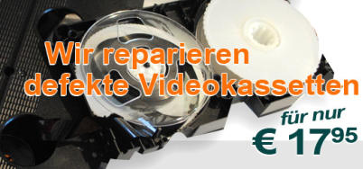 wir reparieren defekte Videokassetten